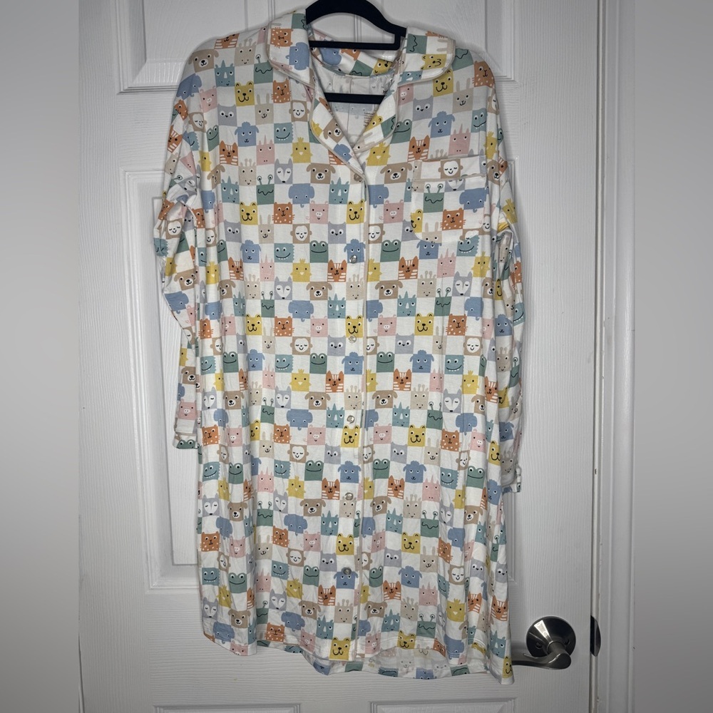 LITTLE SLEEPIES NWT‎ Woman’s Checkmate Nightgown Size M Bamboo